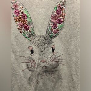 Jumping Beans mint green embroidered ears Bunny short Sleeve Tee